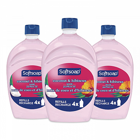 Liquid Hand Soap Refills, Coconut and Hibiscus Scent, 50 oz,  6/Carton (61049619)