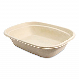 Laminated Fiber Containers, 30 oz, 6.7 x 8.7 x 2.1, Natural, Sugarcane Fiber, 400/Carton (CTSCU2LLF)