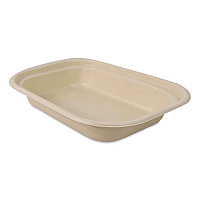 Fiber Containers, 17 oz, 6.02 x 8.02 x 1.5, Natural, Sugarcane Fiber, 400/Carton (TRSCU8LFP)