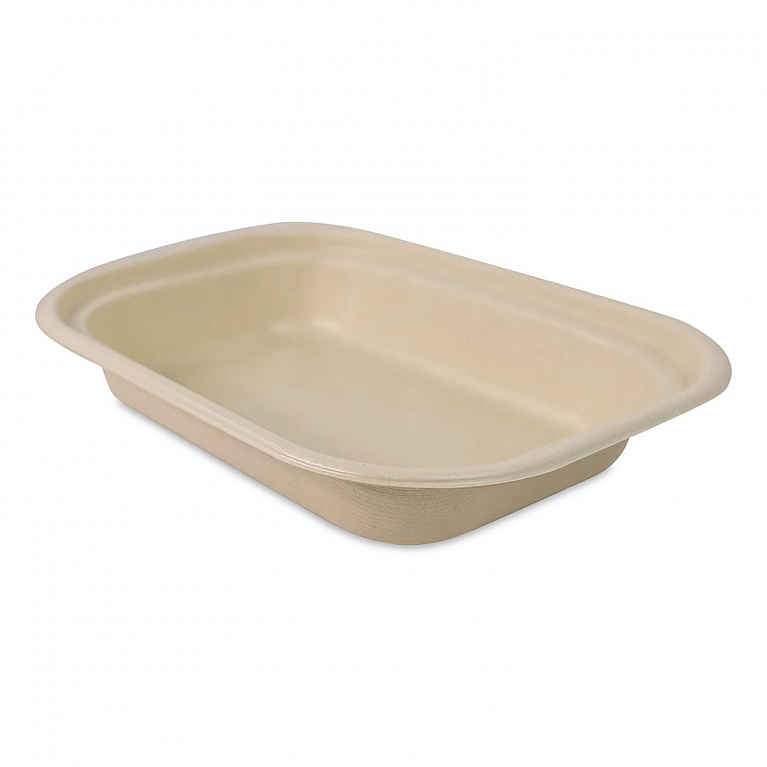 Fiber Containers, 17 oz, 6.02 x 8.02 x 1.5, Natural, Sugarcane Fiber, 400/Carton (TRSCU8LFP)