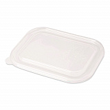 PLA Lids for Fiber Containers, 6.3 x 8.2 x 0.5, Clear, Plastic, 400/Carton (TRLCS8)