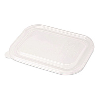 PLA Lids for Fiber Containers, 6.3 x 8.2 x 0.5, Clear, Plastic, 400/Carton (TRLCS8)