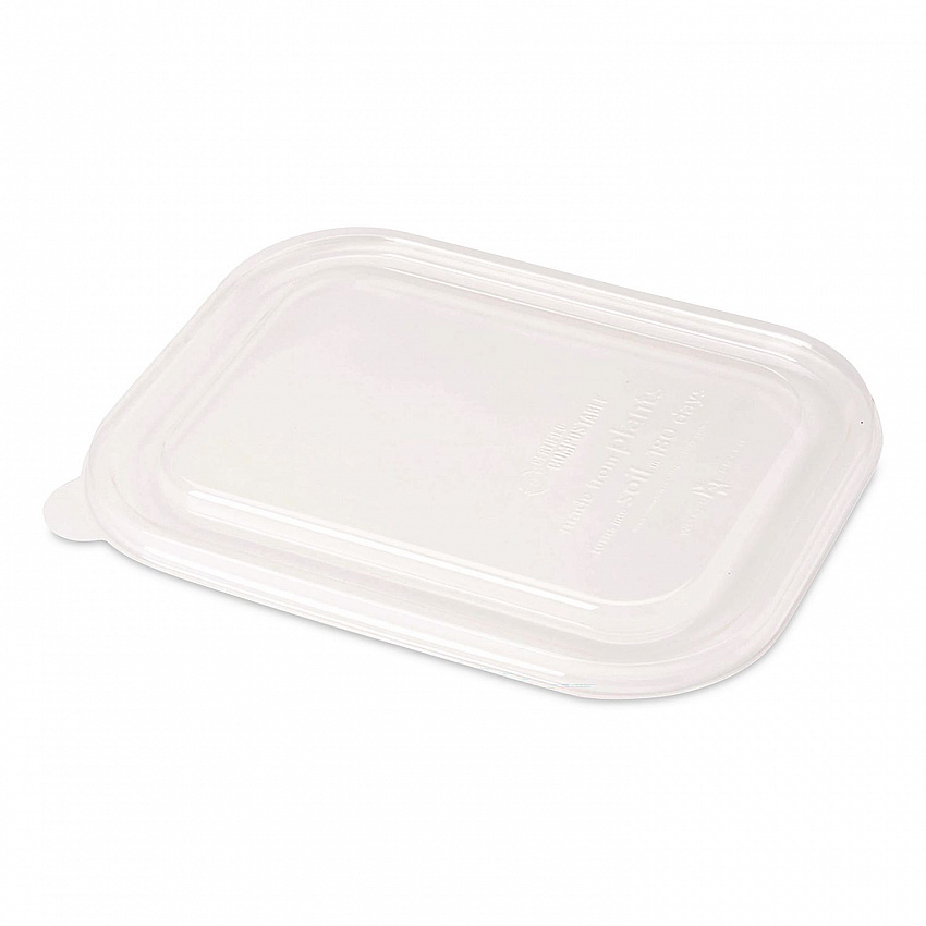 PLA Lids for Fiber Containers, 6.3 x 8.2 x 0.5, Clear, Plastic, 400/Carton (TRLCS8)