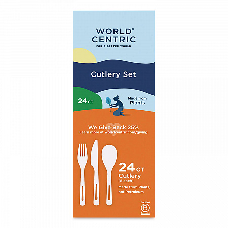TPLA Cutlery, Medium Heavyweight, Fork/Knife/Spoon, Plastic, Light Beige, 24/Pack (ASPSR)