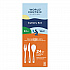 TPLA Cutlery, Medium Heavyweight, Fork/Knife/Spoon, Plastic, Light Beige, 24/Pack (ASPSR)