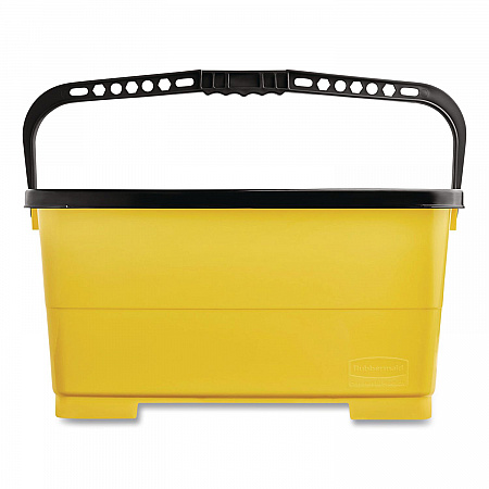 Glass Cleaning Bucket and Lid, 6 gal, Yellow (2221958)