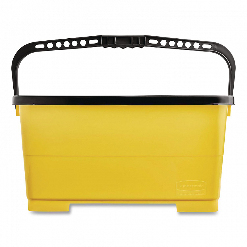 Glass Cleaning Bucket and Lid, 6 gal, Yellow (2221958)
