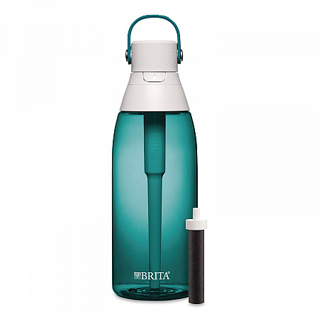 Plastic Filtered Water Bottle, 36 oz, Sea Glass (36524)
