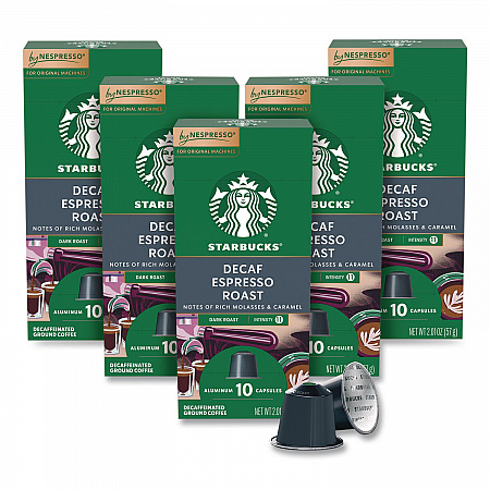 Espresso Roast Decaf Original Pods, 10/Pack, 5 Packs/Box, 50/Box (109050)