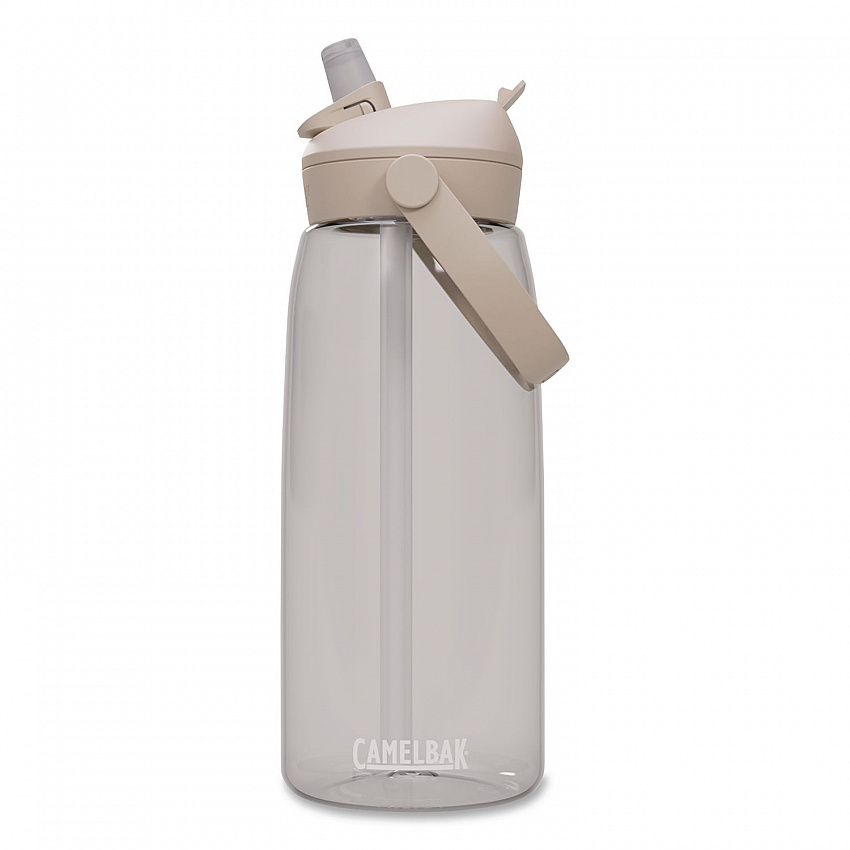 Thrive FlipStraw Plastic Water Bottle, 32 oz, Clear (2852102001)