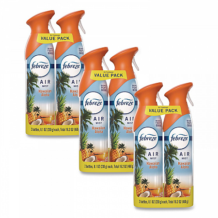 AIR, Hawaiian Aloha, 8.1 oz Aerosol Spray, 2/Pack, 3 Packs/Carton (21321)