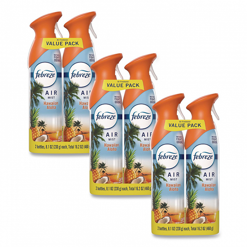 AIR, Hawaiian Aloha, 8.1 oz Aerosol Spray, 2/Pack, 3 Packs/Carton (21321)