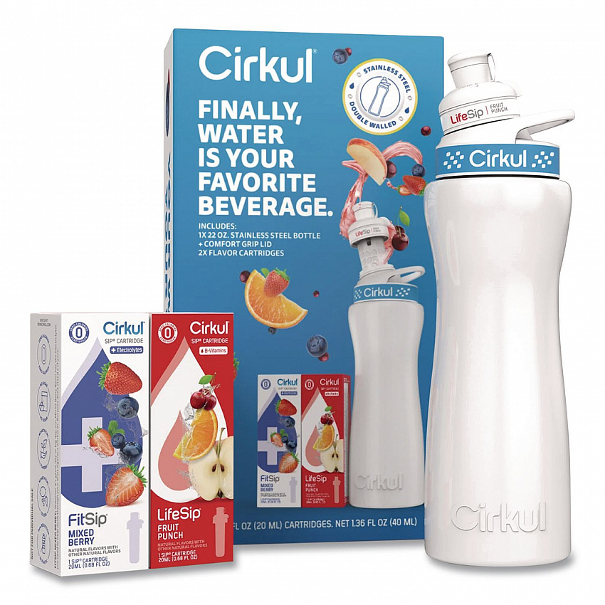 Flavor Water Bottle Kit, 22 oz, White (850021373382)