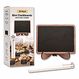 Mini Chalkboards, Black Surface, Brown Frame, 2.9 x 3.9, 10/Pack (MINICHLK)
