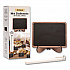 Mini Chalkboards, Black Surface, Brown Frame, 2.9 x 3.9, 10/Pack (MINICHLK)