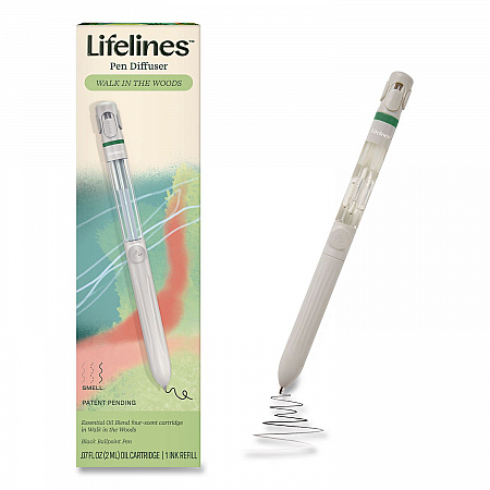Essential Oil Blends Pen Diffuser, Walk in the Woods Scent, White (112503)