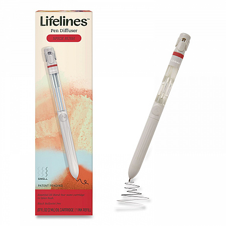 Essential Oil Blends Pen Diffuser, Spice Rush Scent, White (112505)