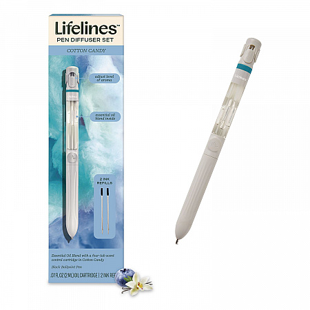 Essential Oil Blends Pen Diffuser, Cotton Candy Scent, White (LL123124)