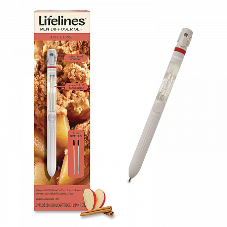 Essential Oil Blends Pen Diffuser, Apple Crisp Scent, White (LL123125)