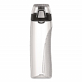 Tritan Plastic Hydration Water Bottle with Meter, 24 oz, Clear (THRHP4100CL6)
