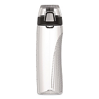 Tritan Plastic Hydration Water Bottle with Meter, 24 oz, Clear (THRHP4100CL6)