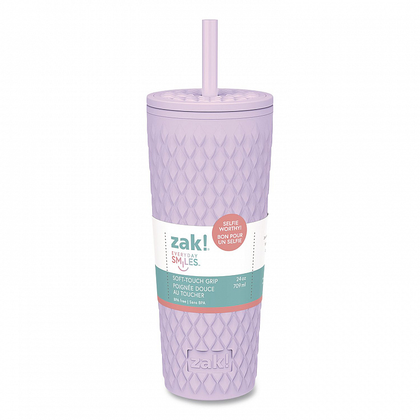 Cora Stainless Steel Double Wall Insulated Tumbler, 24 oz, Lavender (2598W620)