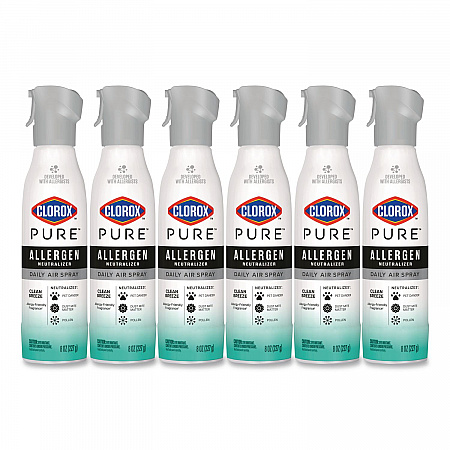 PURE Allergen Neutralizer Daily Air Spray, Clean Breeze, 8 oz Aerosol Spray, 6/Carton (60752CT)