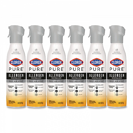 PURE Allergen Neutralizer Daily Air Spray, Citrus, 8 oz Aerosol Spray, 6/Carton (60754CT)