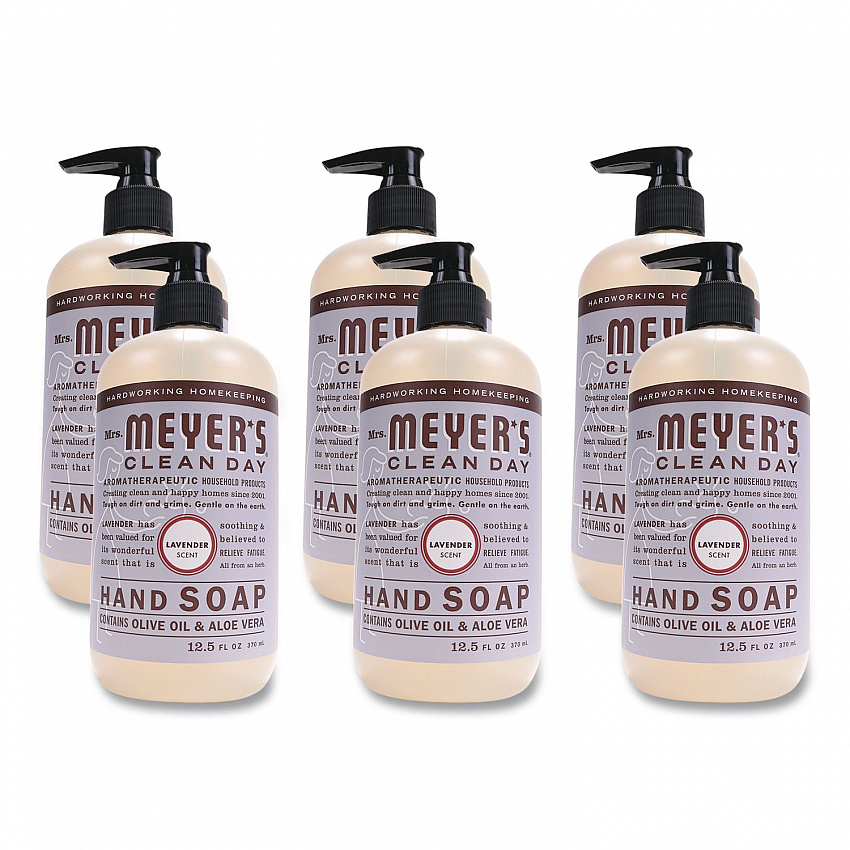 Clean Day Liquid Hand Soap, Lavender Scent, 12.5 oz, 6/Carton (390066)