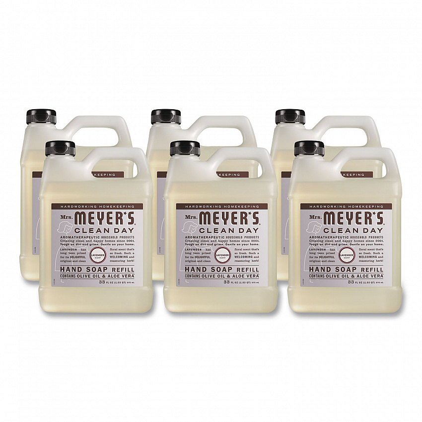 Clean Day Liquid Hand Soap Refill, Lavender Scent, 33 oz, 6/Carton (390056)