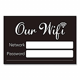 Wi-Fi Password Indoor Sign, 6 x 4, Black/White (098646)