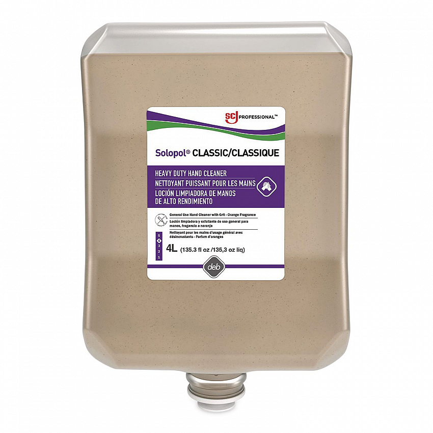 Solopol Classic Heavy Duty Hand Cleaner Refill, Citrus, 4 L Refill, 4/Carton (SOL4LTR)