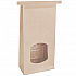 Stand-Up Window Bakery Bag, 4.75 x 2.5 x 9.5, Natural, 500/Carton (300249)
