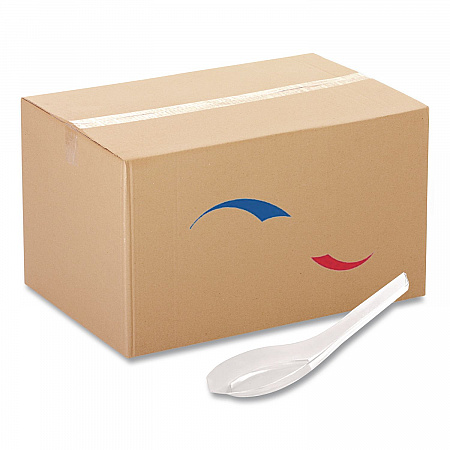 Petites Mini Utensils, Spoon, Plastic, Clear, 200/Carton (APTASIA2CL)