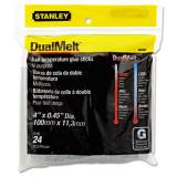 Stanley Dual Temperature Glue Sticks, 0.45" x 4", Dries Clear, 24/Pack (GS20DT)