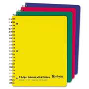 Oxford 100% Recycled Multi-Subject Notebooks, 5 Subject, Medium/College Rule, Randomly Assorted Covers, 11 x 8.5, 240 Sheets (25159)