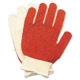 North Safety Smitty Nitrile Palm Coated Gloves, White/Red, Medium, 12 Pairs (811162M)