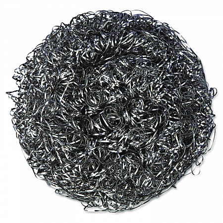 Stainless Steel Scrubbers, Large, 4 x 4, Steel Gray, 12 Scrubbers/Pack, 6 Packs/Carton (756)