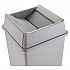 Untouchable Square Swing Top Lid, Plastic, 20.13w x 20.13d x 6.25h, Gray (2664GRAY)