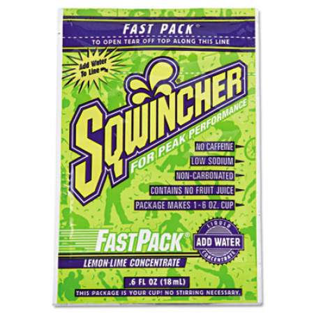 Sqwincher Fast Pack Drink Package, Lemon-Lime, .6oz Packet, 200/carton (015308-LL)