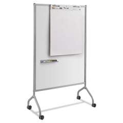 Safco Impromptu Magnetic Whiteboard Collaboration Screen, 42w x 21.5d x 72h, Gray/White (8511GR)