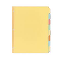 Avery Write and Erase Plain-Tab Paper Dividers, 8-Tab, Letter, Multicolor, 24 Sets (11509)