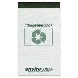 Roaring Spring Environotes Little Green Notepad, Wide/Legal Rule, Gray Cover, 60 White 3 x 5 Sheets (77355)