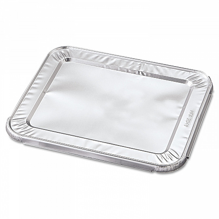 Steam Pan Foil Lids, Fits Half-Size Pan, 30 Gauge, 12.27 x 10.44, 100/Carton (204930)