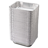 Aluminum Steam Table Pans, Half-Size Deep, 10.38" x 2.56" x 12.75", 100/Carton (32135)