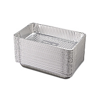Aluminum Steam Table Pans, Full-Size Deep, 60 Gauge, 3.19" Deep, 12.19 x 20.75, 50/Carton (20190050)