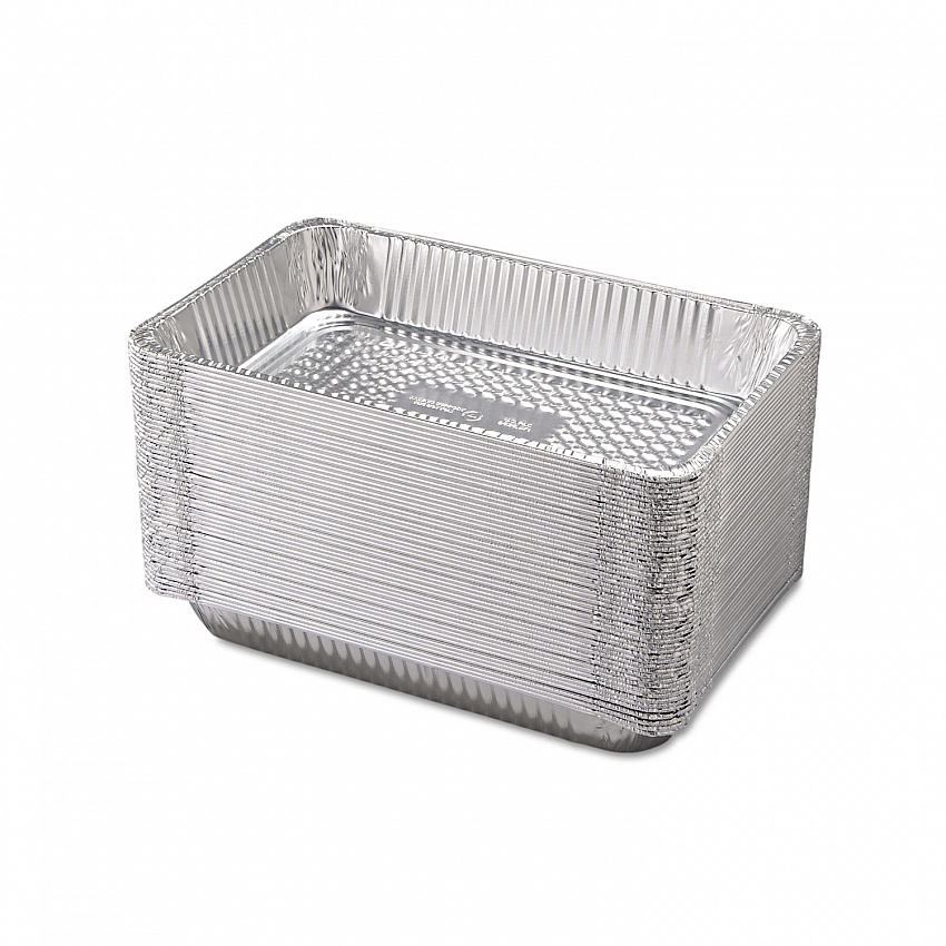 Aluminum Steam Table Pans, Full-Size Deep, 60 Gauge, 3.19" Deep, 12.19 x 20.75, 50/Carton (20190050)