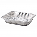 Aluminum Steam Table Pans, Half Size Deep, 2.56" Deep, 10.38 x 12.75, 100/Carton (32140)