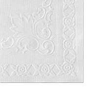 Placemats with Embossed Surface, Straight Edges, 14" x 10", White, 1,000/Carton (601SE1014)