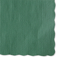 Placemats, Smooth Surface, Scalloped Edges, 13.5" x 9.5", Hunter Green, 1,000/Carton (310528)